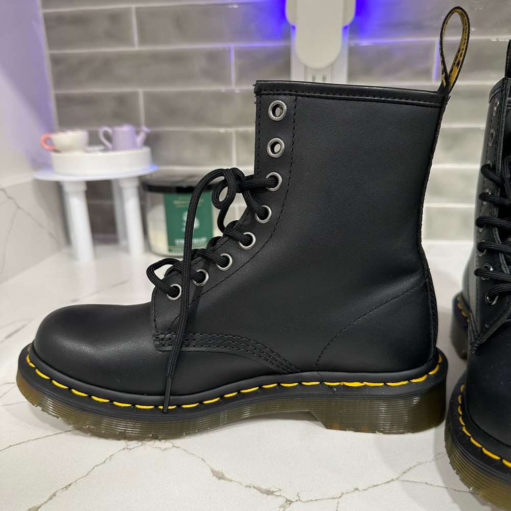 Dr. Martens 1460 Combat Boots. Women’s size 5. Color Black. - Picture 7 of 13